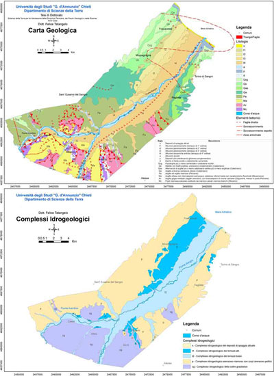 Valle del Sangro: Rilievo geologico ed interpretazione idrogeologica [Autore: Ezio Crestaz]